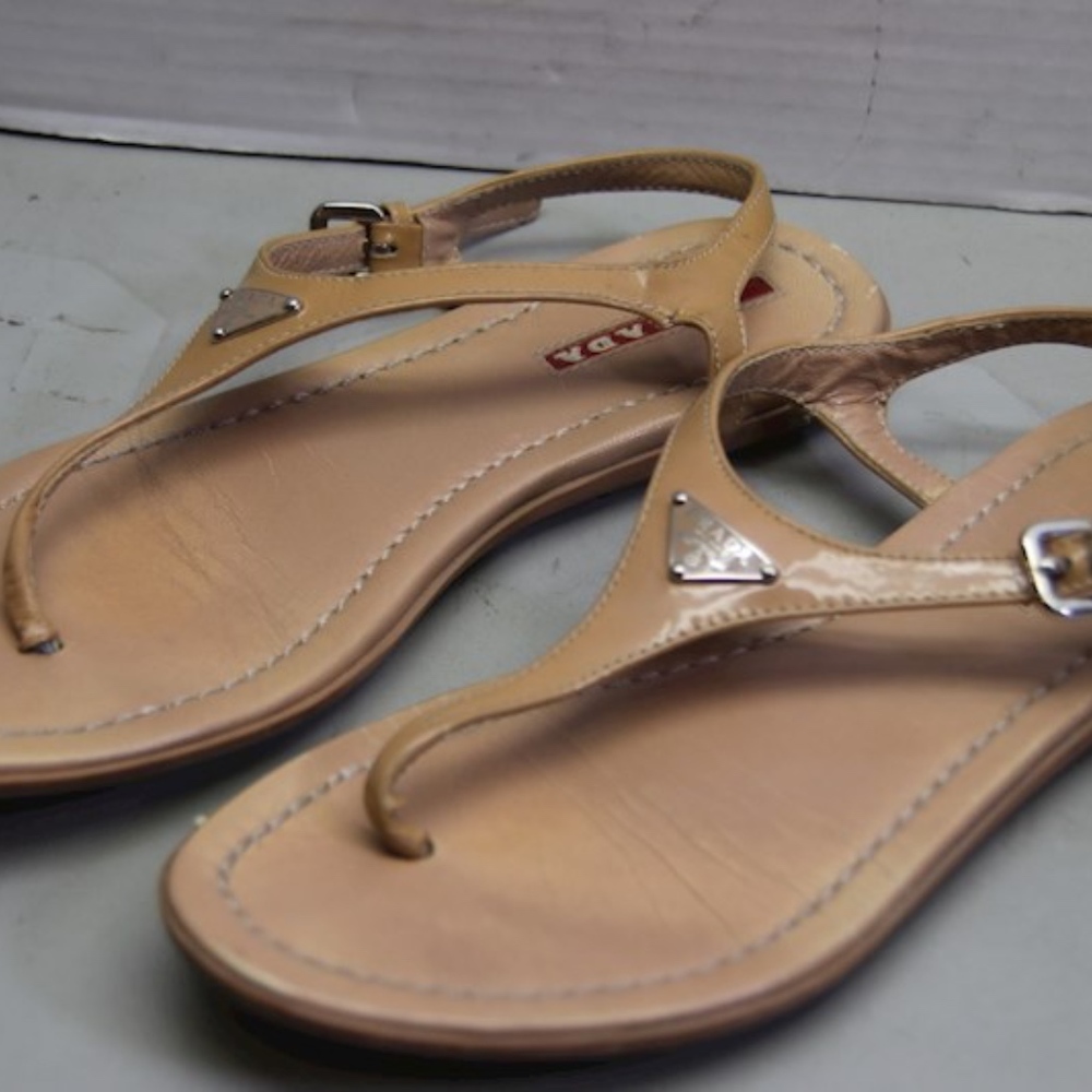 Nude-Colored Prada Sandals - Picture 11 of 12